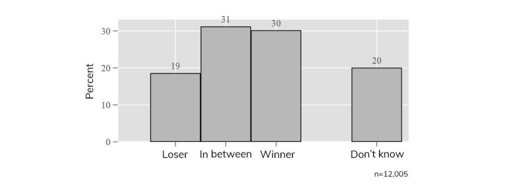 Do you see yourself as a loser or a winner of globalisation?