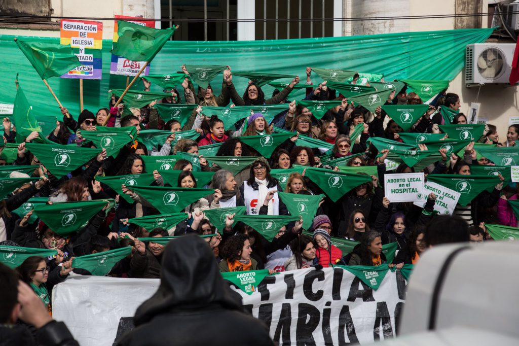 Argentina green scarf abortion rights march