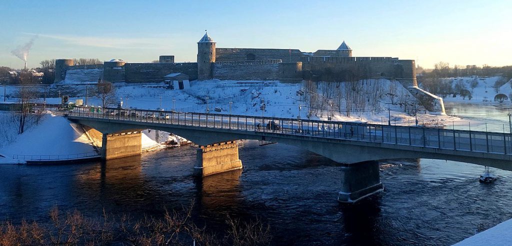 Russian border crossing at Narva, Estonia